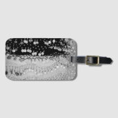 Classy Black en Silver Gypsy Scarf Bagagelabel (Voorkant (horizontaal))