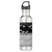 Classy Black en Silver Gypsy Scarf Waterfles (Voorkant)
