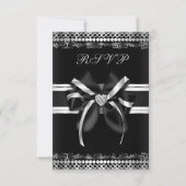 Classy Black en Silver RSVP (Voorkant)