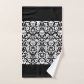 Classy Black en White Damask Bad Handdoek (Handdoek)
