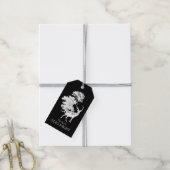 Classy Black en White Deer Silhouette Cadeaulabel (Met Touw)