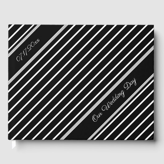 Classy Black en White Gastenboek (Voorkant)