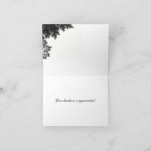 Classy Black en White Hartelijk dank Bedankkaart (Binnen)