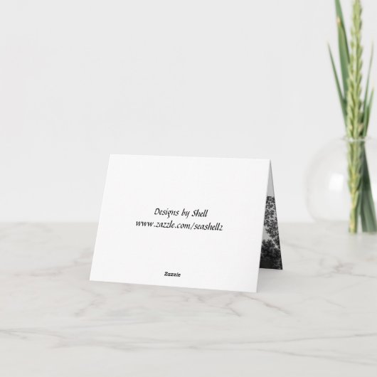 Classy Black en White Hartelijk dank Bedankkaart (Achterkant)