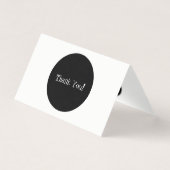 Classy Black en White Hartelijk dank Kaart (Voorkant)
