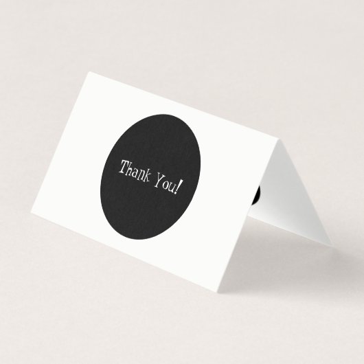 Classy Black en White Hartelijk dank Kaart (Voorkant)