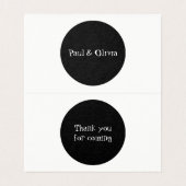 Classy Black en White Hartelijk dank Kaart (Binnenkant ongevouwen)