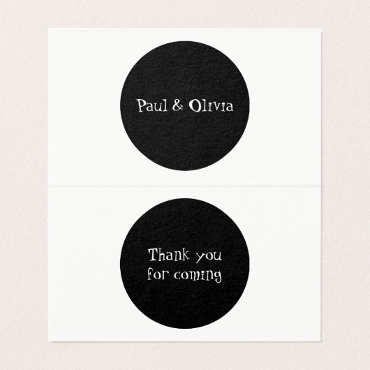 Classy Black en White Hartelijk dank Kaart (Binnenkant ongevouwen)