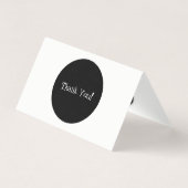 Classy Black en White Hartelijk dank Kaart (Achterkant)