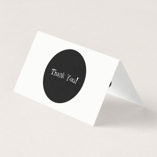 Classy Black en White Hartelijk dank Kaart (Achterkant)