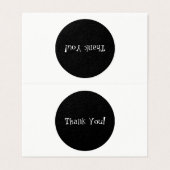 Classy Black en White Hartelijk dank Kaart (Buitenkant ongevouwen)