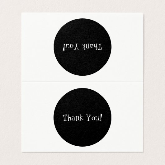 Classy Black en White Hartelijk dank Kaart (Buitenkant ongevouwen)