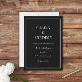 Classy Black en White Kaart