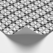 Classy Black en white Shippo Pattern Cadeaupapier (Hoek)