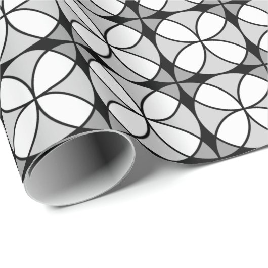 Classy Black en white Shippo Pattern Cadeaupapier (Rol Hoek)