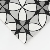 Classy Black en white Shippo Pattern Fleece Deken (Hoek)