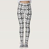 Classy Black en white Shippo Pattern Leggings (Voorkant)