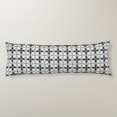 Classy Black en white Shippo Pattern Lichaamskussen (Achterkant)