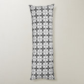 Classy Black en white Shippo Pattern Lichaamskussen (Achterkant (Verticaal))