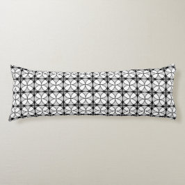 Classy Black en white Shippo Pattern Lichaamskussen