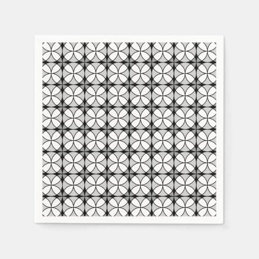 Classy Black en white Shippo Pattern Servet (Voorkant)