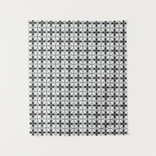 Classy Black en white Shippo Pattern Wandkleed