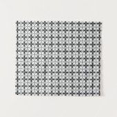 Classy Black en white Shippo Pattern Wandkleed (Voorkant (horizontaal))