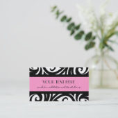Classy Black en White Visitekaartje (Staand voorkant)