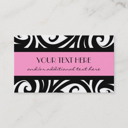 Classy Black en White Visitekaartje (Voorkant)