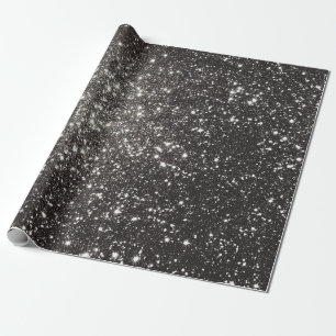 Classy Black Glitter Shiny Glimmer Glamor Cadeaupapier