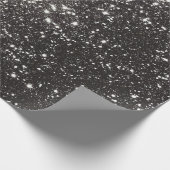 Classy Black Glitter Shiny Glimmer Glamor Cadeaupapier (Hoek)