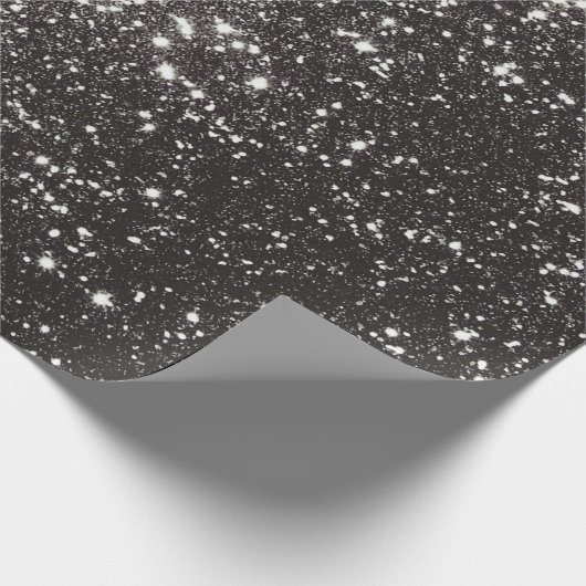 Classy Black Glitter Shiny Glimmer Glamor Cadeaupapier (Hoek)