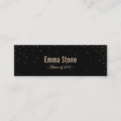 Classy Black & Gold Afstuderen Name Insert Contactkaartje (Voorkant)