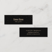 Classy Black & Gold Afstuderen Name Insert Contactkaartje (Voorkant / Achterkant)
