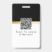 Classy Black & Gold Custom Notional-id Badge (Achterkant)