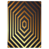 Classy Black Gold Elegant Professional geometrisch Klembord (Achterkant)