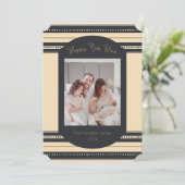 Classy Black Gold Script Nieuwjaarskaart Kaart (Staand voorkant)