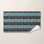 Classy Black/Grey en Aqua Towel Set Bad Handdoek (Handdoek)