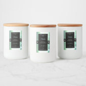 Classy Black Ice Blue Brilliants Productlabel Voedselcontainer Etiket (Flessen)