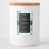 Classy Black Ice Blue Brilliants Productlabel Voedselcontainer Etiket (Voorkant)