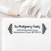 Classy Black met schuifwiel en familienaam Etiket (Insitu)