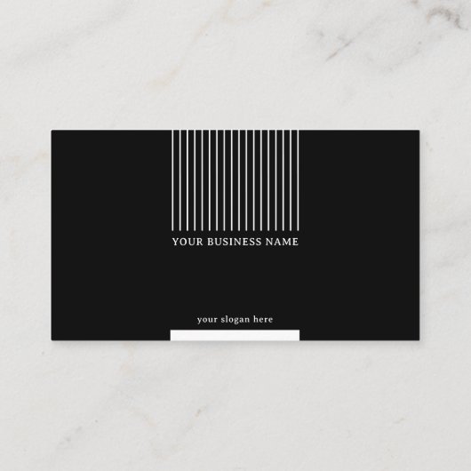 Classy Black Minimalist Corporate Visitekaartje (Achterkant)