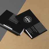 Classy Black Minimalist Corporate Visitekaartje