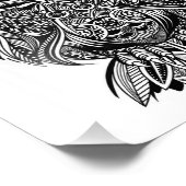 Classy Black Owl Vogel Natuur Aangepast Visitekaar Foto Afdruk (Hoek)