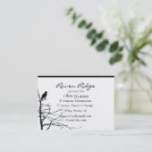 Classy Black Raven Ridge Bird Natuur Custom Visitekaartje (Staand voorkant)