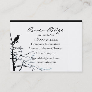 Classy Black Raven Ridge Bird Natuur Custom Visitekaartje