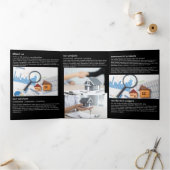 Classy Black Real Estate Fold Kaart (Binnen)