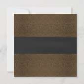 Classy Black Ribbon Brown Damask Graduation Party Kaart (Achterkant)
