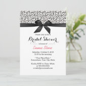 Classy Black Ribbon Leopard Print Vrijgezellenfees Kaart (Staand voorkant)