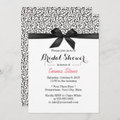 Classy Black Ribbon Leopard Print Vrijgezellenfees Kaart (Voorkant / Achterkant)